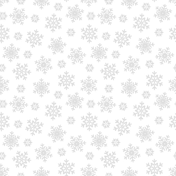Morning Mist VIII - Snowflakes - White on White
