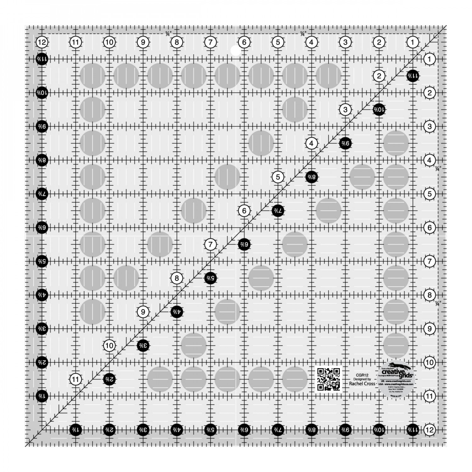 Creative Grids Quilt Ruler 12.5 in x 18.5 in CGR1218 743285002894