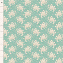 Sunday Brunch - White Flower - Teal