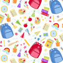 Back to School - School Supplies - White
