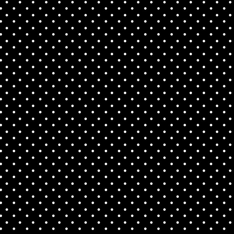 Priscilla's Polkas - White Dots on Black