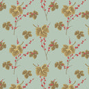 Jingle Bell - Leaves and Berries - Vintage Blue