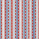 Hey Batter Batter - Baseball Stitch Stripes - Dark Blue/Red