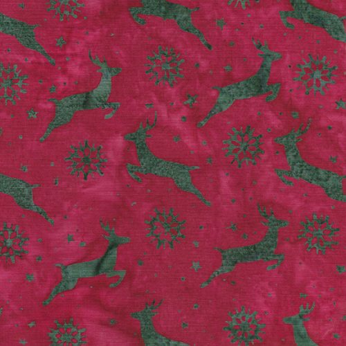 Woodland Holiday - Deer Snowflake - Red Cranberry