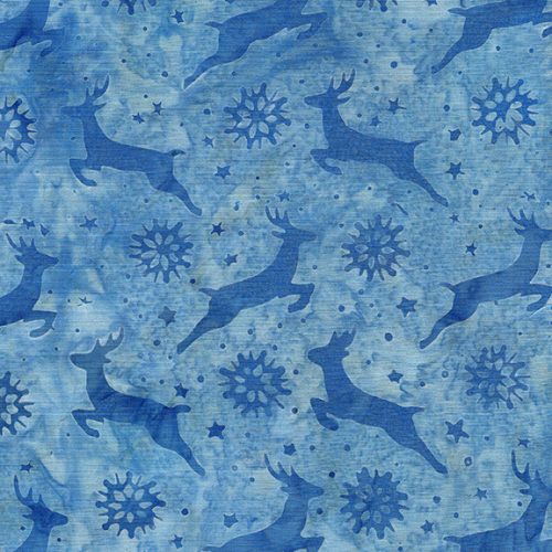 Snowed In - Deer Snowflake - Blue Sky