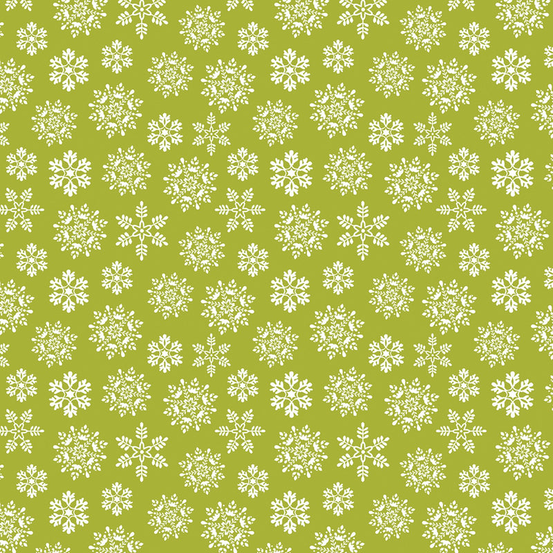 Nordic Cabin - Snowflake - Lime