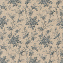 Fleur de Paris Mochi Linen - Oiseaux - Pearl Blue