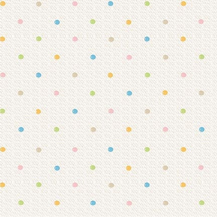 Peek A Boo Bunnies - Small Dots - Cream