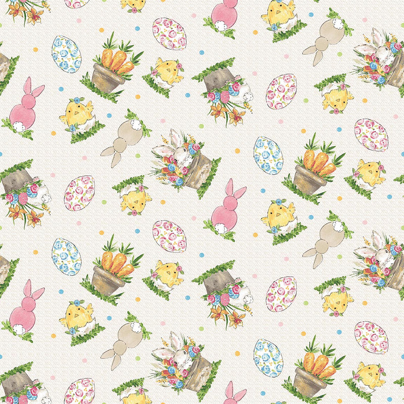 Peek A Boo Bunnies - Tossed Characters - Cream