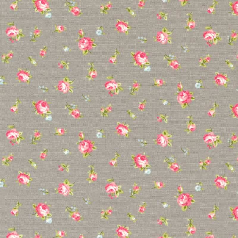 Ellie - Tossed Floral - Pebble