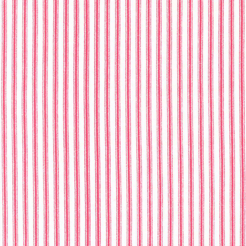 Ellie - Classic Ticking Stripe - Soft Red