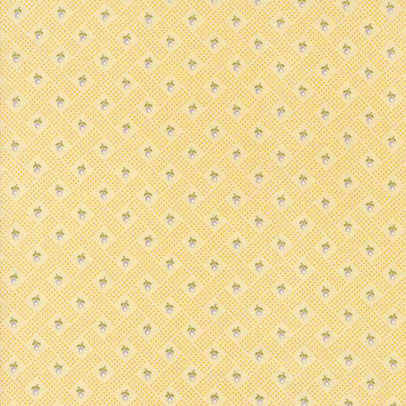 Georgia - Basketweave Posy - Soft Yellow