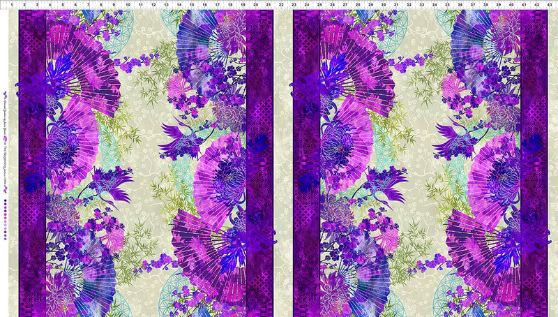 Oriental Gardens - Double Border - Purple