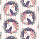 My Darling Unicorn - Unicorn Wallpaper Stripe - Multi