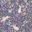 My Darling Unicorn - Frolicking Bunnies - Purple