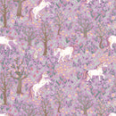 My Darling Unicorn - Unicorns in Forest Scene - Lavender