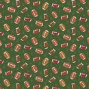 Touchdowns & Tailwags - Pass the Pigskin - Green/Brown
