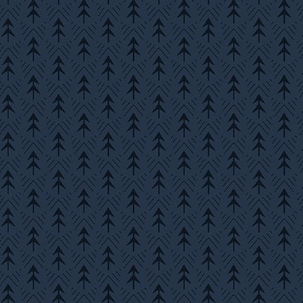 The Mountains are Calling - Tree Texture - Navy