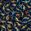 Savage Kingdom - Tossed Dinosaurs - Dark Navy