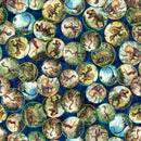 Savage Kingdom - Dinosaur Medallions - Navy