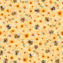 Sunflower Serenade - Sunflowers & Bumblebees - Melon