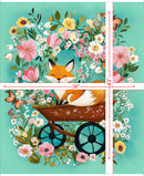 Flora & the Fox - Fox & Floral Panel - Turquoise