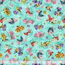 All Mid-Atlantic Shop Hop 2026 - Birds & Flowers - Turquoise