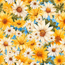 Daisy Delights - Packed Daisies - Denim