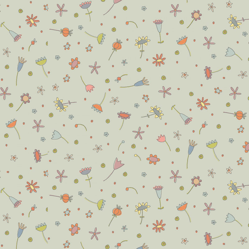 Simply Be - Scattered Flowers - Dove Gray