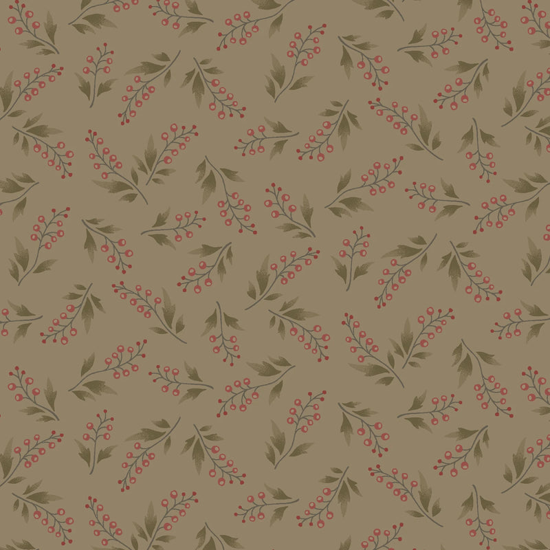 Simply Charming - Trailing Berry Vines - Brown