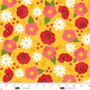 The Bright Side - Daisy and Poppy Flowers - Yellow