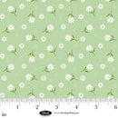 The Bright Side - Daisies with Circles of Dots - Light Green