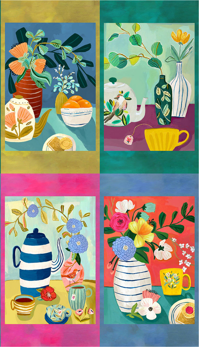 Teacup - Afternoon Tea Panel - Multi