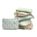 Floral Block Print Pouch Set