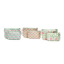 Floral Block Print Pouch Set