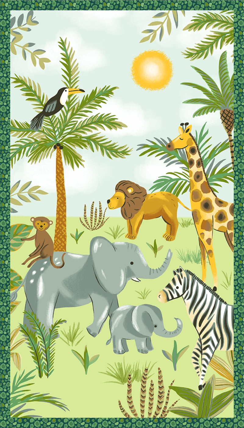 King of the Jungle - Welcome to the Jungle Panel - Soft Green