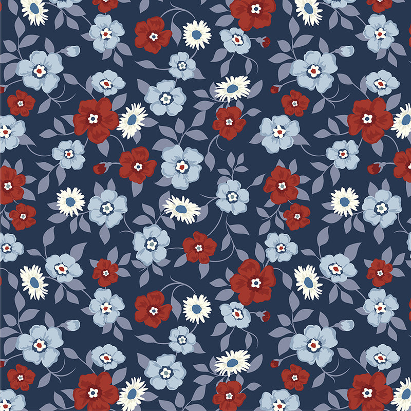 Front Porch - Vining Blooms - Navy