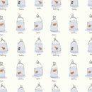 Heather Ross Favorites - Goldfishes in Bags - White