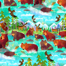 Animal Kingdom - Bathing Bears - Turquoise