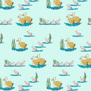 A Trip to the Farm - Ducks on Lake - Soft Blue