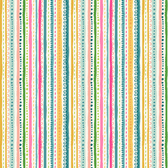 In the Jungle - Doodle Stripe - Pink