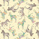 All Big Things Start Small - Floral Zebras - Yellow