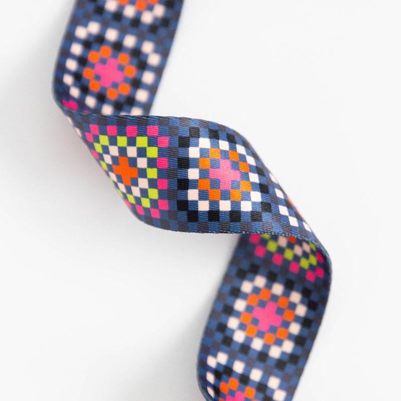 Ruby Star 1.5" Webbing - Granny Square Night