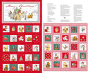 Christmas at Pooh Corner - Advent Calendar Panel - Red