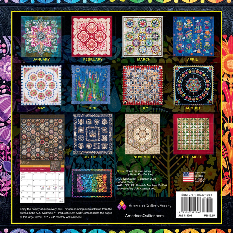 American Quilter's Society 2026 Wall Calendar
