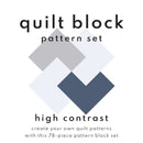 Quilt Block Pattern Set - High Contrast