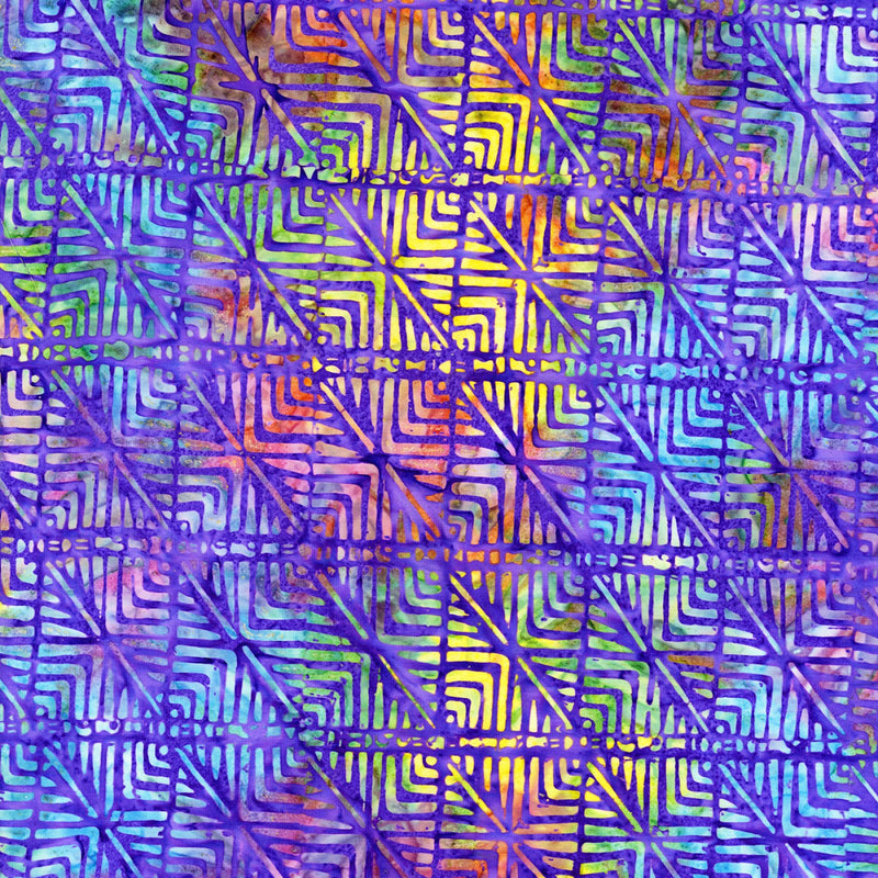 Tonga Mariposa - Geo Mosaic Pattern - Purple