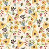 Nature's Symphony - Beehives and Flowers - Pale Yellow
