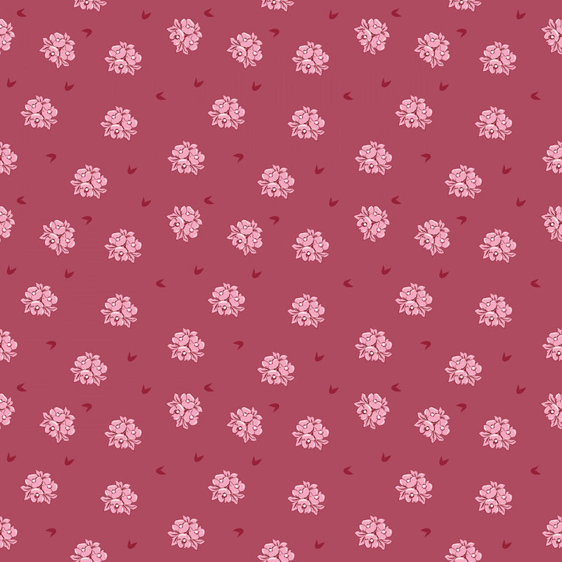 Petal Song - Cameo Floral - Cranberry