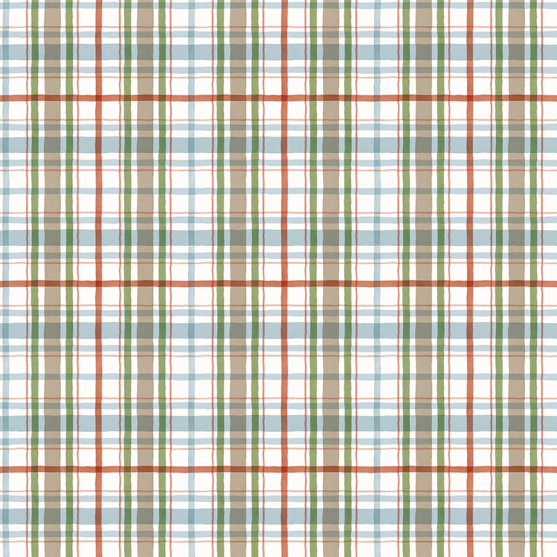 Santa's Tree Farm - Plaid - Snowy